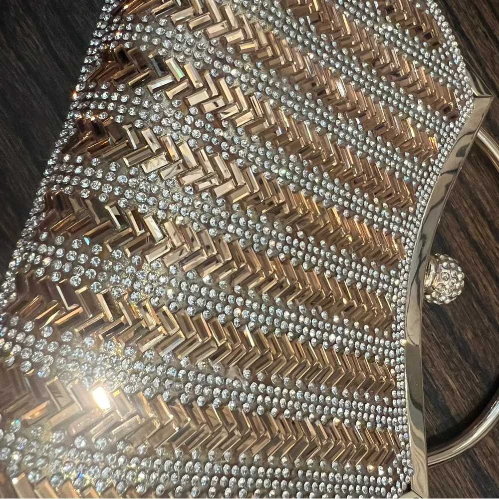 Incredible little gold and crystal fancy handbag - Picture 10 of 11